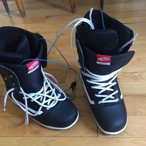 Vans snowboarding boots.